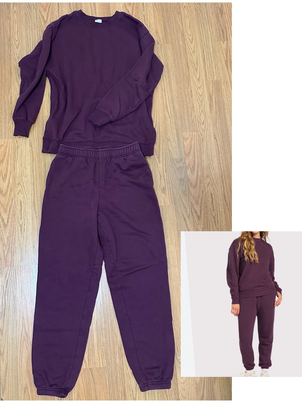 No Boundaries Plum Purple Sweatshirt and Jogger Set